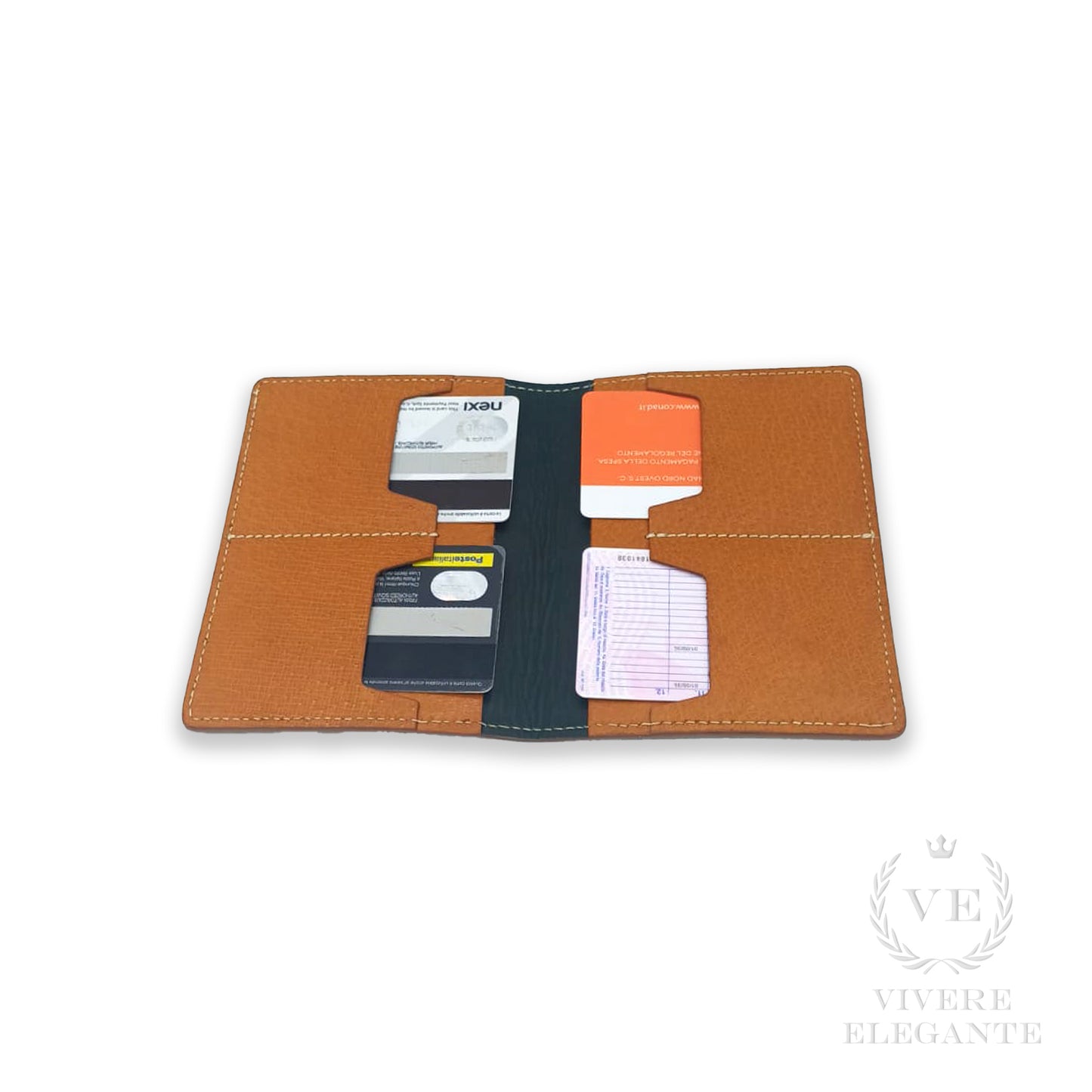 Porta documenti cuoio marrone