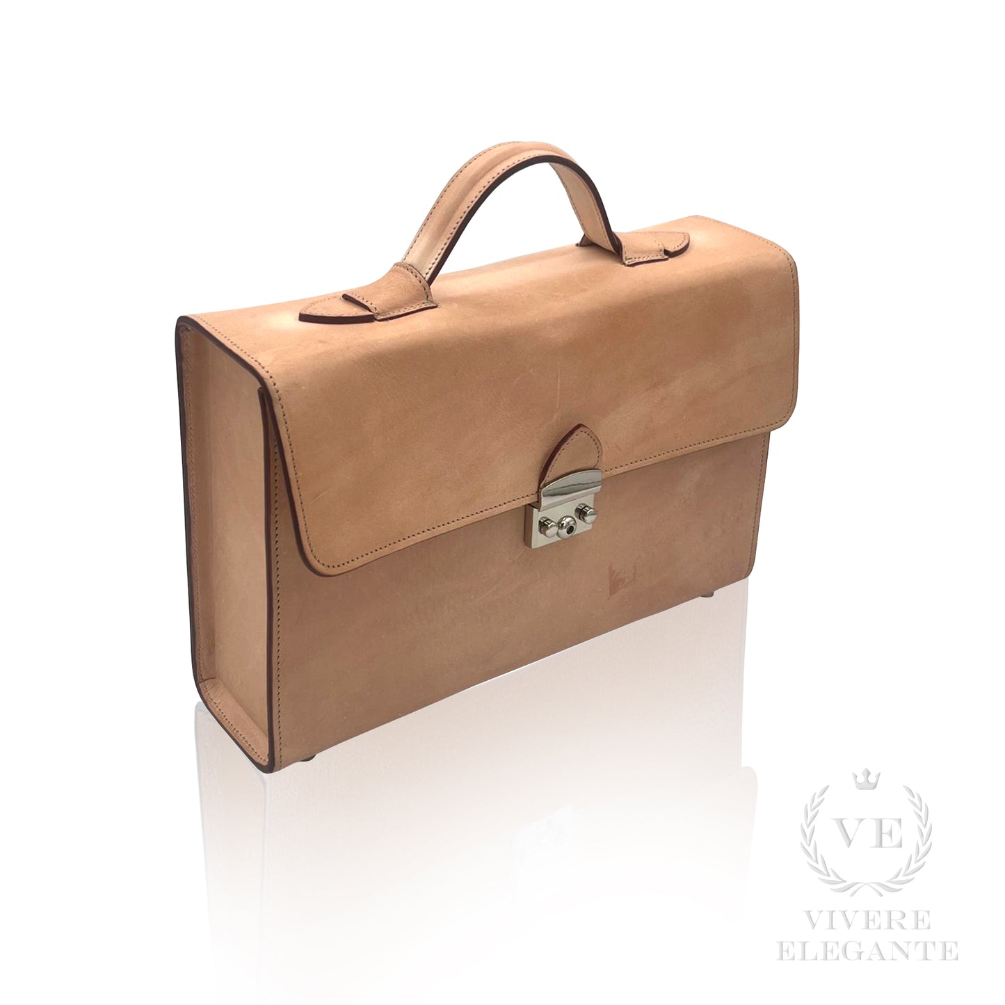 Salomè media in pelle cuoio naturale
