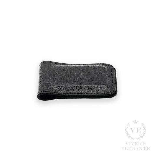 Ferma soldi pig skin nero