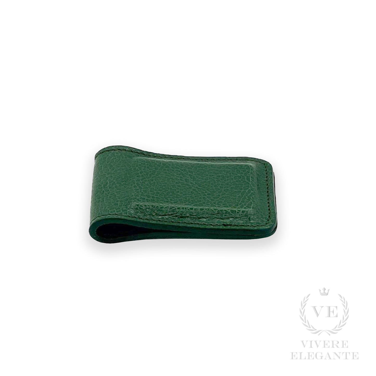 Ferma soldi pig skin verde