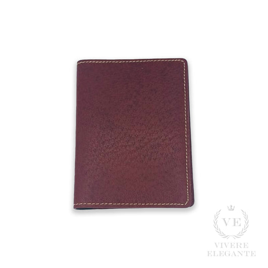 Porta documenti pig skin bordeaux