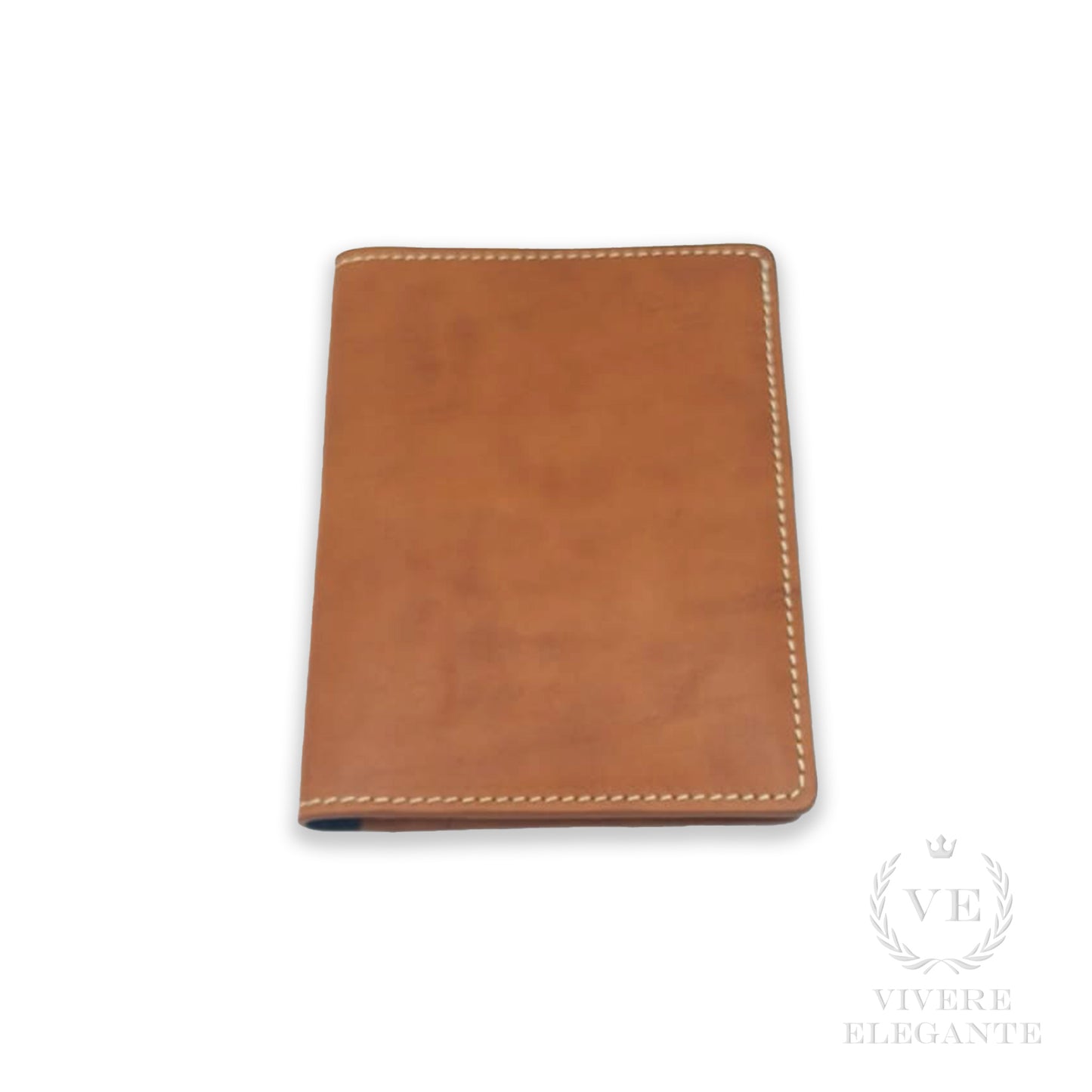 Porta documenti in cuoio marrone chiaro