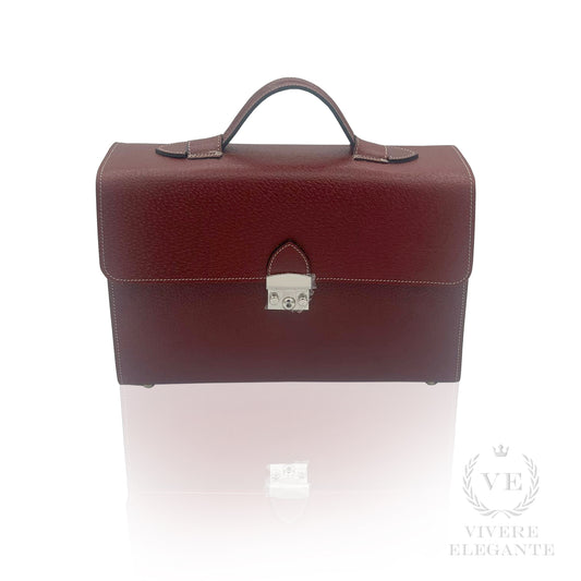 Salomè media in pelle Pig skin bordeaux
