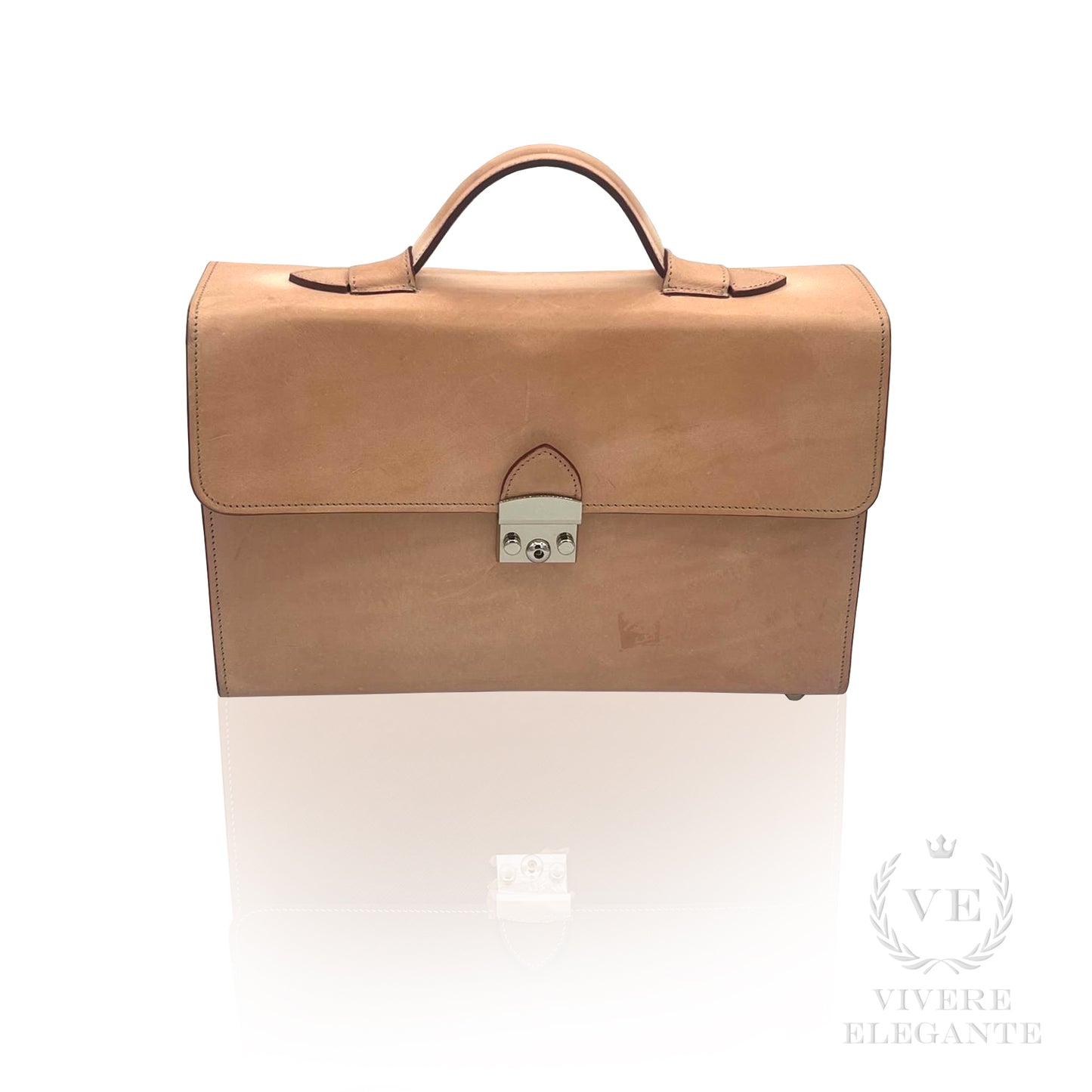 Salomè media in pelle cuoio naturale