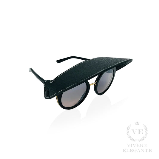Visiera occhiali pig skin nero