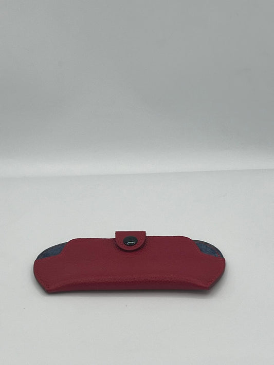 Custodia da occhiale pig skin rosso