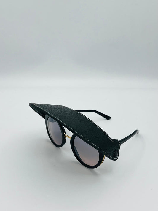 Visiera occhiali pig skin nero