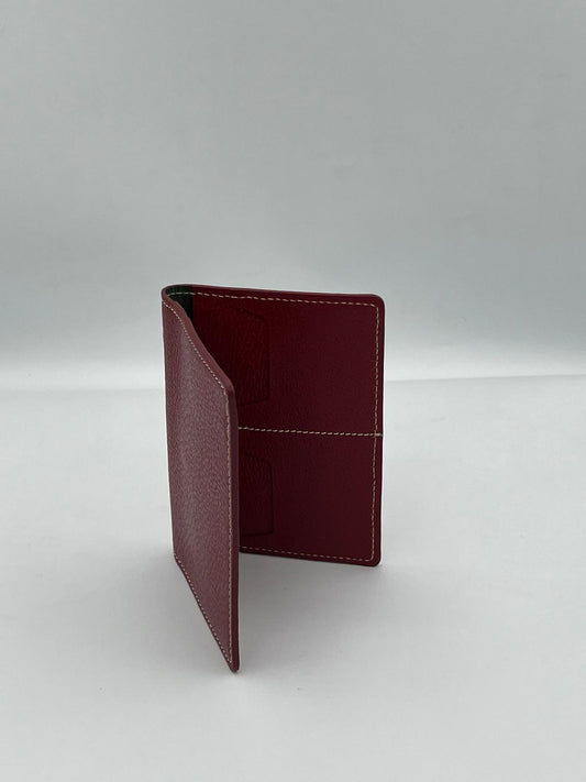 Porta documenti pig skin bordeaux