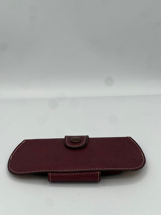 Custodia da occhiale pig skin bordeaux