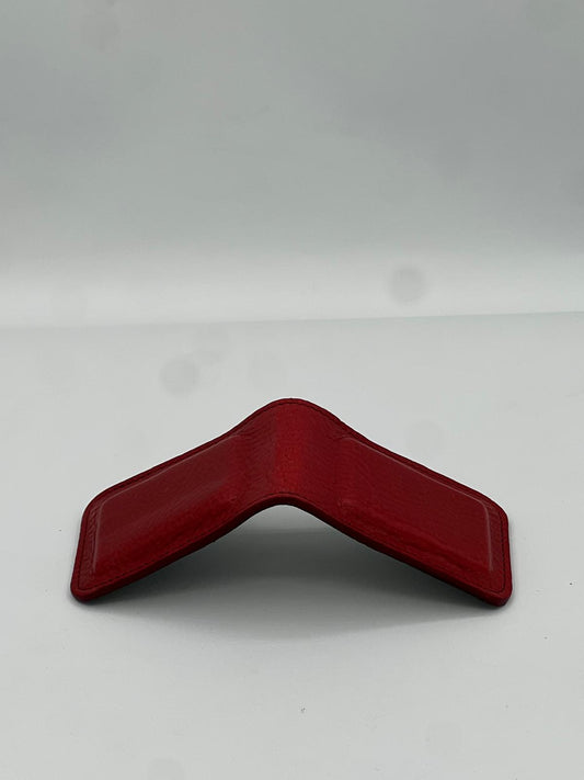 Ferma soldi pig skin rosso